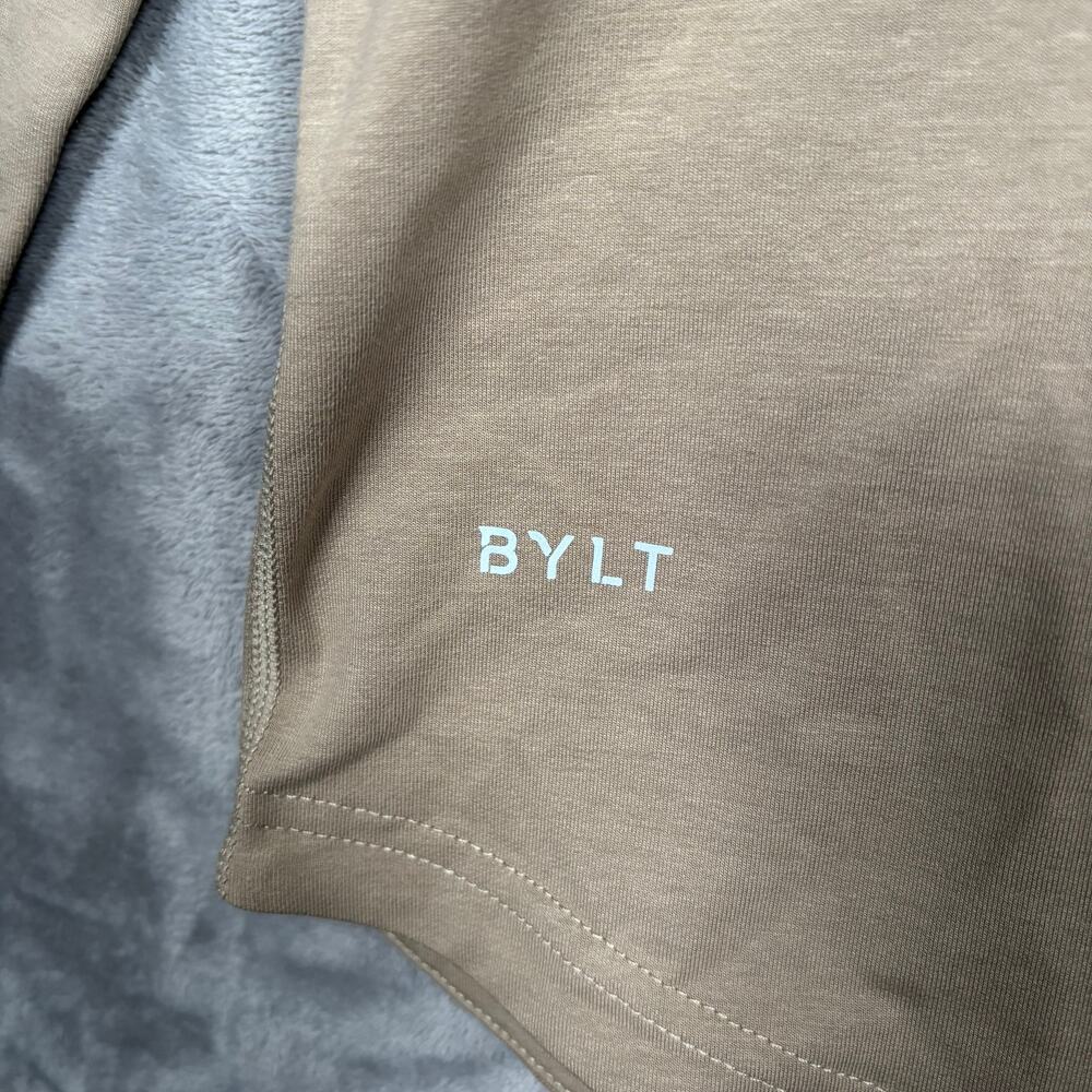 BYLT Drop-Cut Long Sleeve Lux Polo XXL Driftwood Fawn NWT - Picture 3 of 7